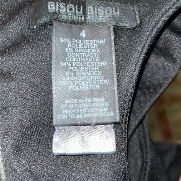 Bisou Bisou Black and White Halter Sheath Mini Dress - Picture 8 of 8